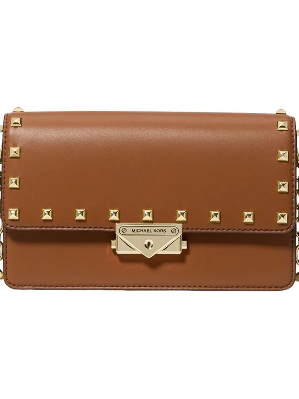 Michael Kors Cece Medium Studded Faux Leather Clutch